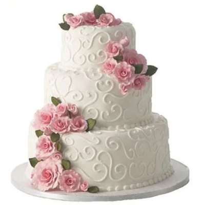 3-Tier Wedding Theme Cake