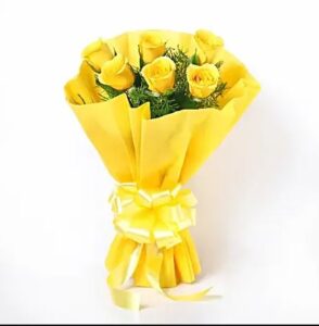 6 Yellow Roses Bunch