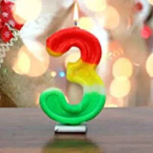 Number 3 Candle